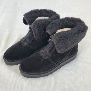 Aussie Merino Wool Lined Amelia Boots Black Size 6